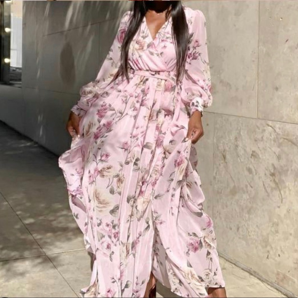 Dearest Darling Floral Blush Maxi Dress